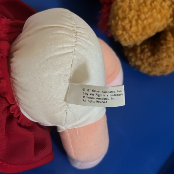 Vintage 1987 Muppets Christmas 🎄 Plush: Baby Miss Piggy & Baby Fozzie - Picture 3 of 3